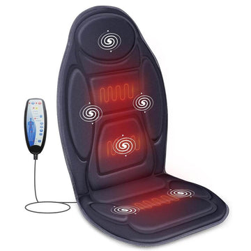 Snailax Car Back Seat Massager with Heated Function for Back, Lower Back & Thighs with 6 Vibrating Massage Motors & 2 Heating Levels - Imported from UK